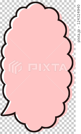 簡單的垂直蓬鬆的語音氣泡圖材料紅色 簡單的垂直蓬鬆的語音氣泡圖材料紅色 124324940