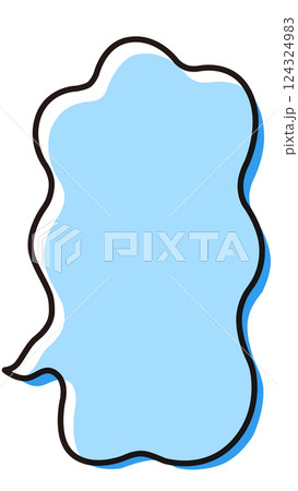 シンプルな縦長の吹き出し 不安 イラスト素材 青 シンプルな縦長の吹き出し 不安 イラスト素材 青 124324983