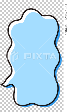 シンプルな縦長の吹き出し 不安 イラスト素材 青 シンプルな縦長の吹き出し 不安 イラスト素材 青 124324983