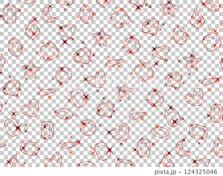 Cut glass pattern, 10 red 124325046