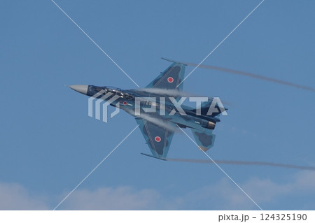航空祭で機動飛行を行う航空自衛隊 飛行開発実験団のF-2B 124325190
