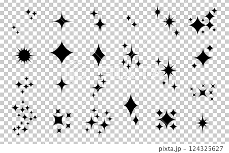 Star motif illustration, symbols set. Star motif illustration, symbols set. 124325627