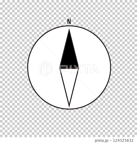 簡單的羅盤圖標 124325632