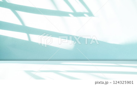 Green Shadow Backdrop Background Product 3d Bg Light Leaf Wall Podium Abstract Leaves Minimal Table Presentation Summer Tropic, Loft Backdrop Platform Pastel Gradient Two Tone Studio Floor Scene Bar 124325901