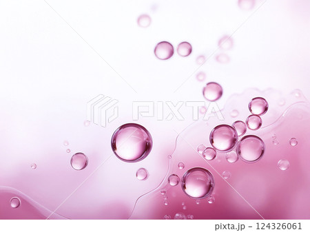 ピンク系の泡の集まり ピンク系の泡の集まり 124326061
