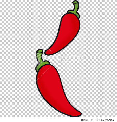 The illustration of a chili 124326263