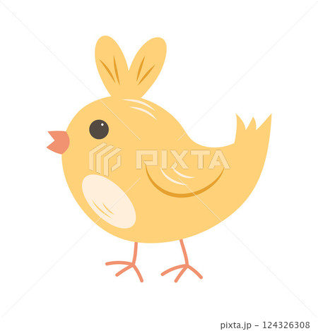 Cute chick isolated on white background. Cute chick isolated on white background. 124326308