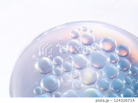 細胞の様な水の球体　泡 124326714