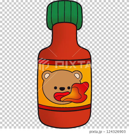The illustration of a chili sauce The illustration of a chili sauce 124326903