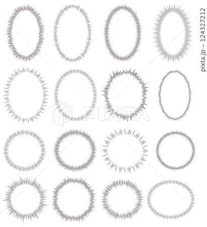 吹き出し放射状 心の声 吹き出し放射状 心の声 124327212