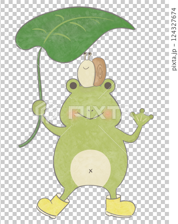 長靴カエルとカタツムリ 主線あり 124327674
