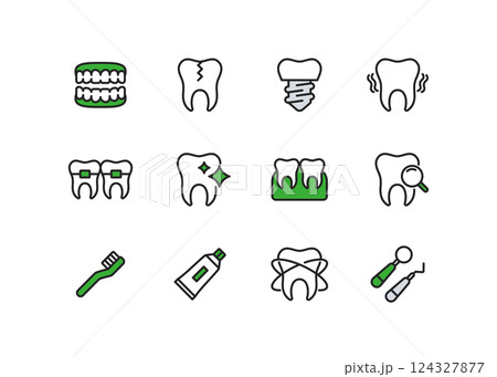 歯科アイコンセット 124327877
