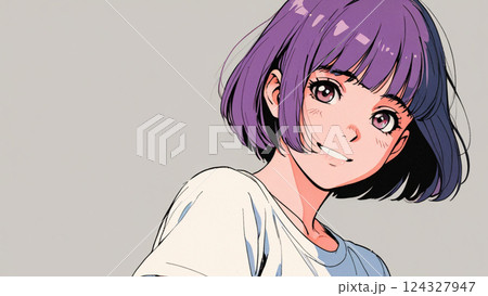 80年代・90年代レトロかわいい女の子 124327947
