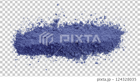 Purple powder isolated on transparent background 124328035