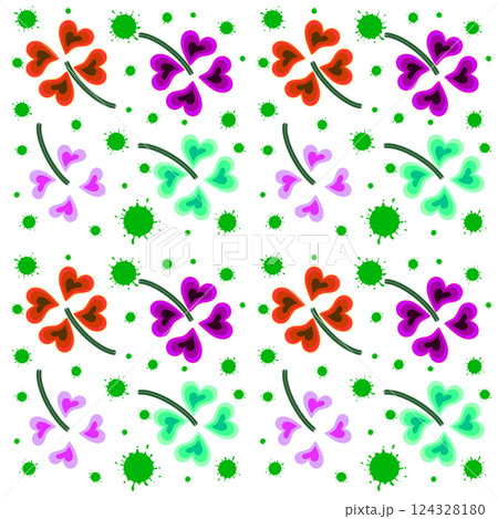 seamless pattern with flowers 124328180