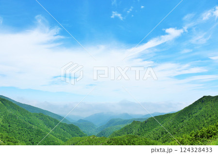 北海道　知床峠からの展望風景 124328433