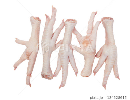 Raw chicken feet Raw chicken feet 124328615