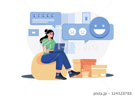 Young Girl Appreciates About Service She Received Young Girl Appreciates About Service She Received 124328788