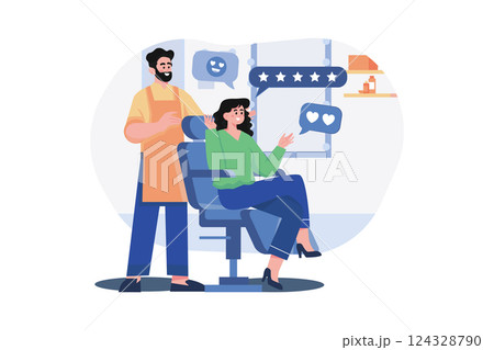Women Giving Feedback For The Hair Salon Service 124328790