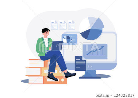 Businessman Working On The Financial Report 124328817