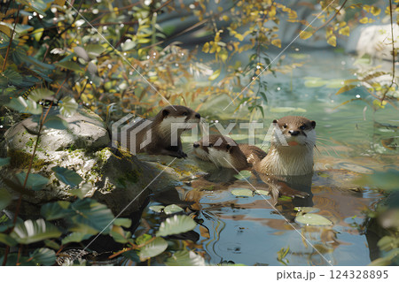 絶滅危惧種ニホンカワウソ（3D） 124328895