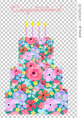 三段ケーキ 124329130