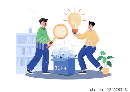 Startup Team Searching For New Ideas Startup Team Searching For New Ideas 124329348
