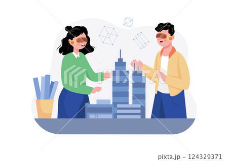 Construction Project Model With VR Technology 124329371
