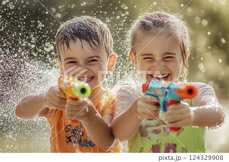 Water festival holiday concept, Generative AI 124329908