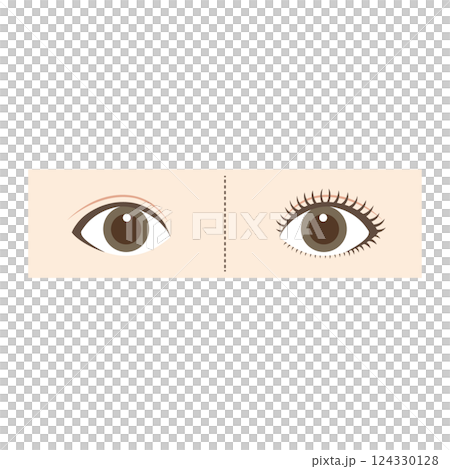 眼妝前後對比 124330128