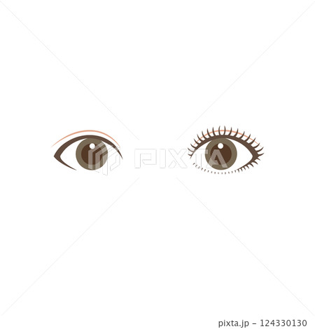 アイメイク前と後の比較 before after 124330130