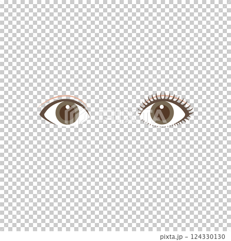 アイメイク前と後の比較 before after 124330130