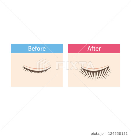アイメイク前と後の比較 before after アイメイク前と後の比較 before after 124330131
