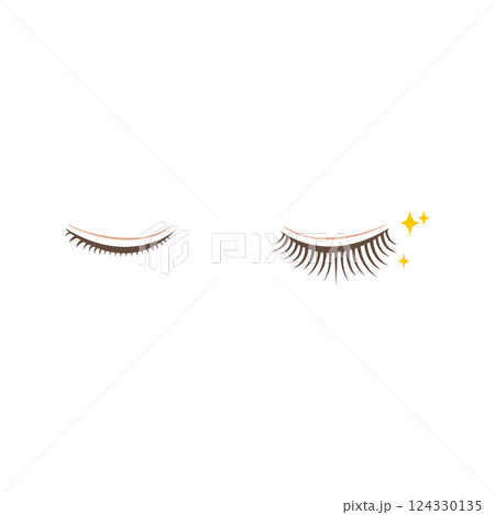 アイメイク前と後の比較 before after 124330135