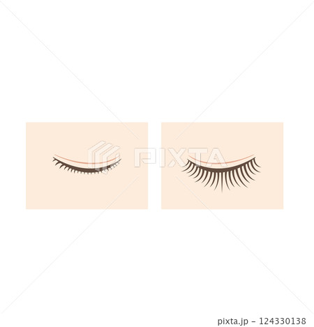 アイメイク前と後の比較 before after 124330138