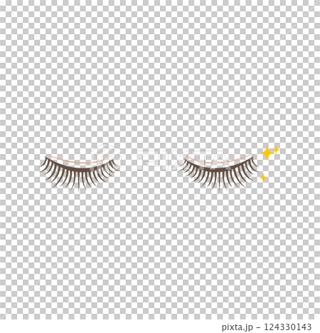 閉著眼睛,睫毛很長的插圖 閉著眼睛,睫毛很長的插圖 124330143