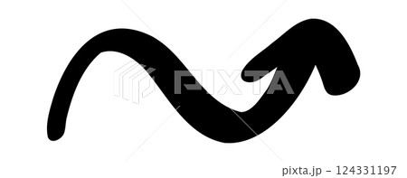 Hand drawn arrow vector icons. Doodle sketch black arrow design for business plan and education. 124331197