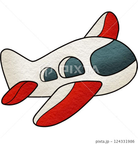 The illustration of a airplane The illustration of a airplane 124331986