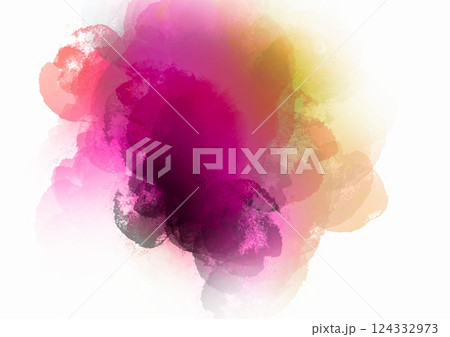 抽象的　水彩パターン　背景　素材 124332973