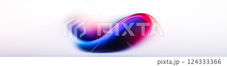 Abstract red and blue swirling shape on white background Abstract red and blue swirling shape on white background 124333366