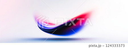 Abstract red and blue swirling shape on white background Abstract red and blue swirling shape on white background 124333373