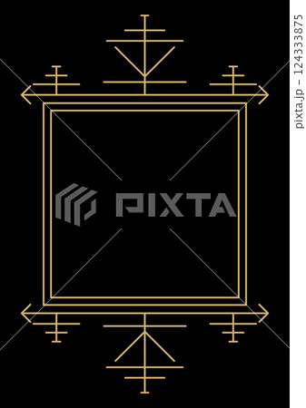 Line geometric frame. Modern decorative linear background. 124333875