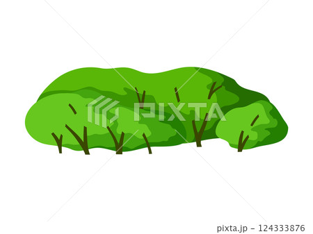 Stylized bush with leaves. Natural summer or spring image. Stylized bush with leaves. Natural summer or spring image. 124333876
