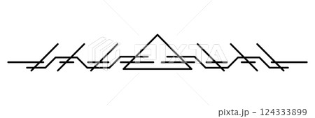 Line geometric element. Modern decorative linear divider. 124333899