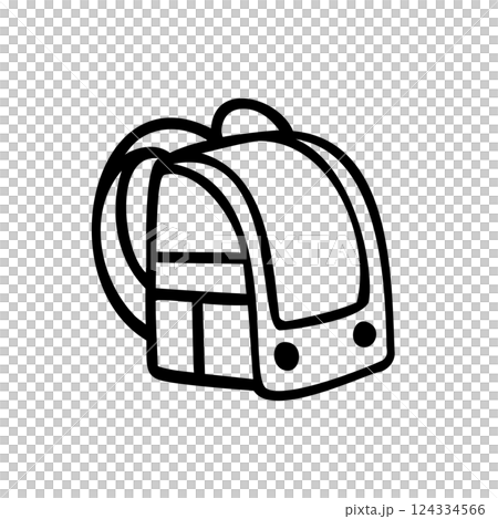 Simple school bag illustration material 124334566