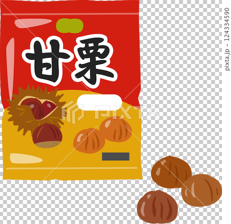 Bag of sweet chestnuts 124334590