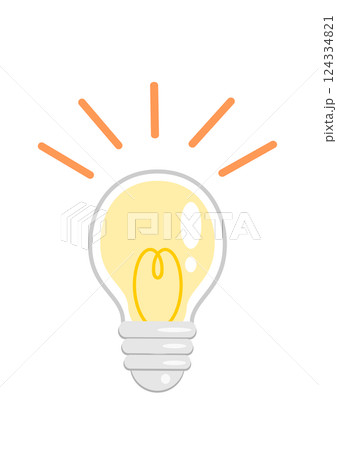 光る電球 光る電球 124334821