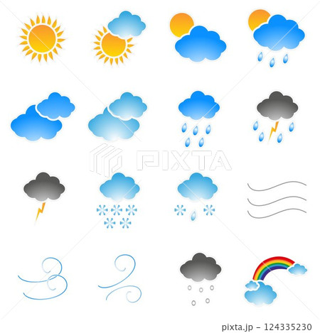 Meteorology Icons set. 124335230