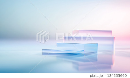 クリーンでミニマルな3Dオブジェクト 124335660