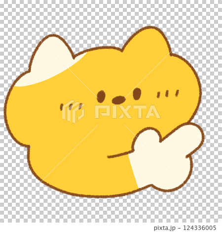 This! Cute cat pointing to the right (yellow) 124336005